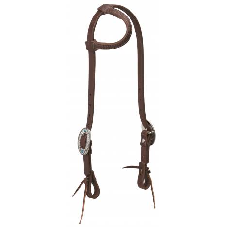 Weaver Working Tack Feather Designer Hardware Sliding Ear Headstall