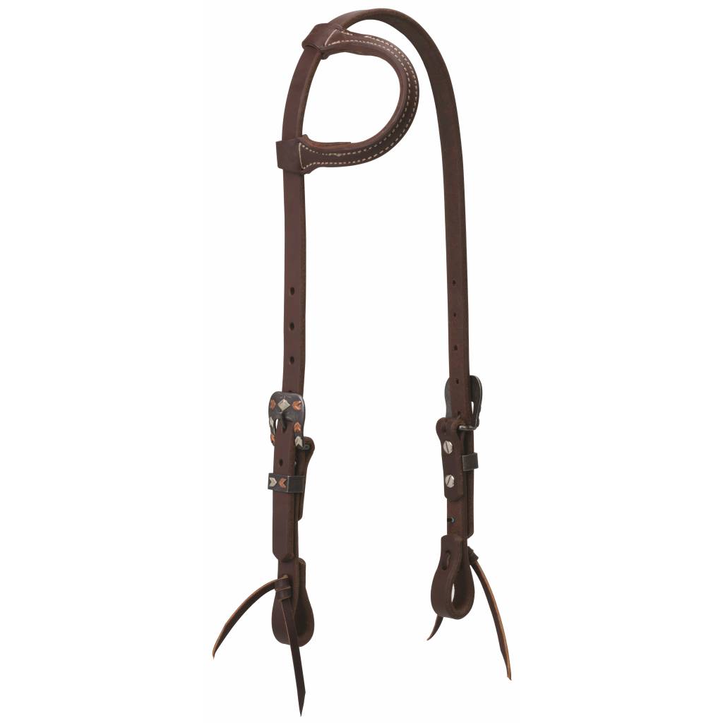 Weaver Working Tack Chevron Designer Hardware Sliding Ear Headstall