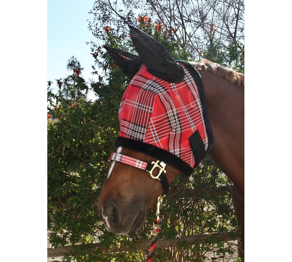 Kensington Fly Mask with Ears & Fleece Mini English Horse Tack