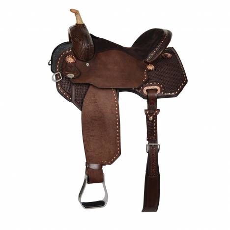 Circle Y Badlands Flex2 Buckstitch Barrel Saddle