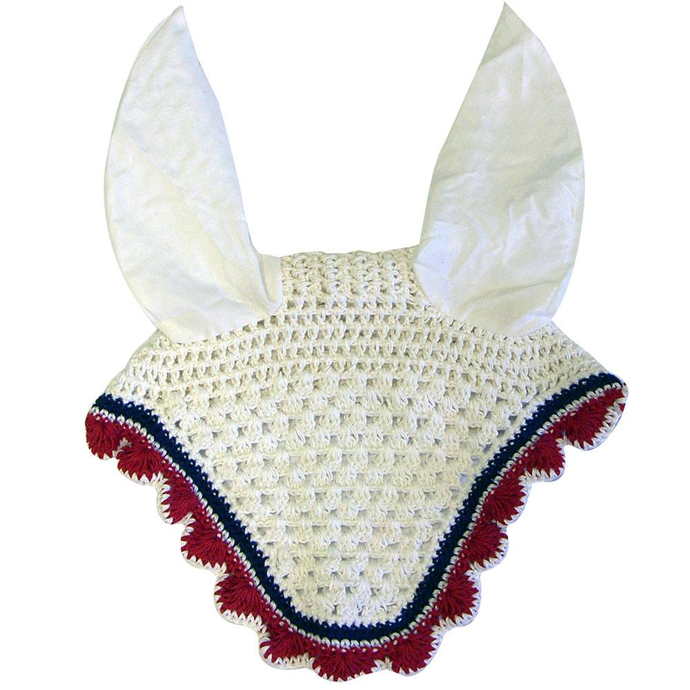 Intrepid Scalloped Crochet Fly Veil with Ears