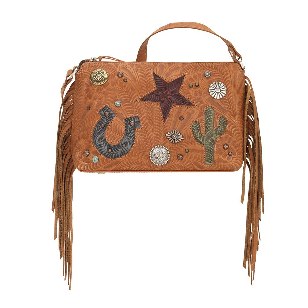 American West Sun Valley Zip Top Crossbody Bag