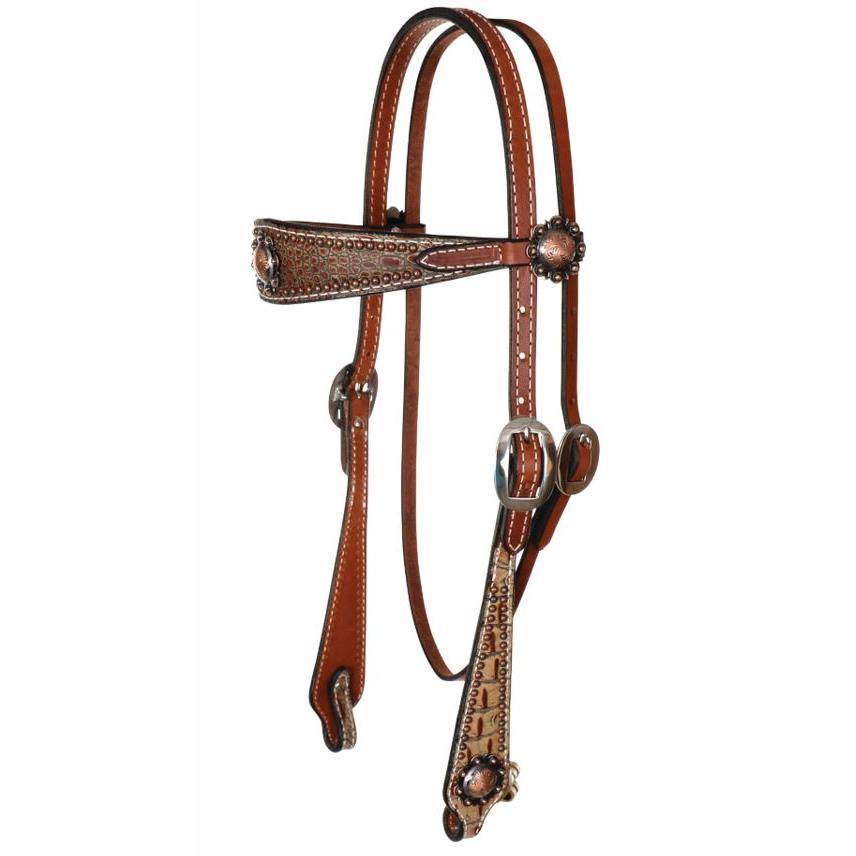 5-960044 Reinsman Camarillo Sure Fit Copper Berry Browband  sku 5-960044