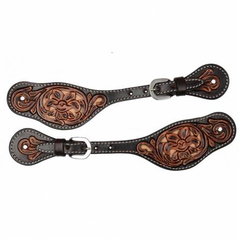 Circle Y Multi-Tone Filigree Browband Spur Straps