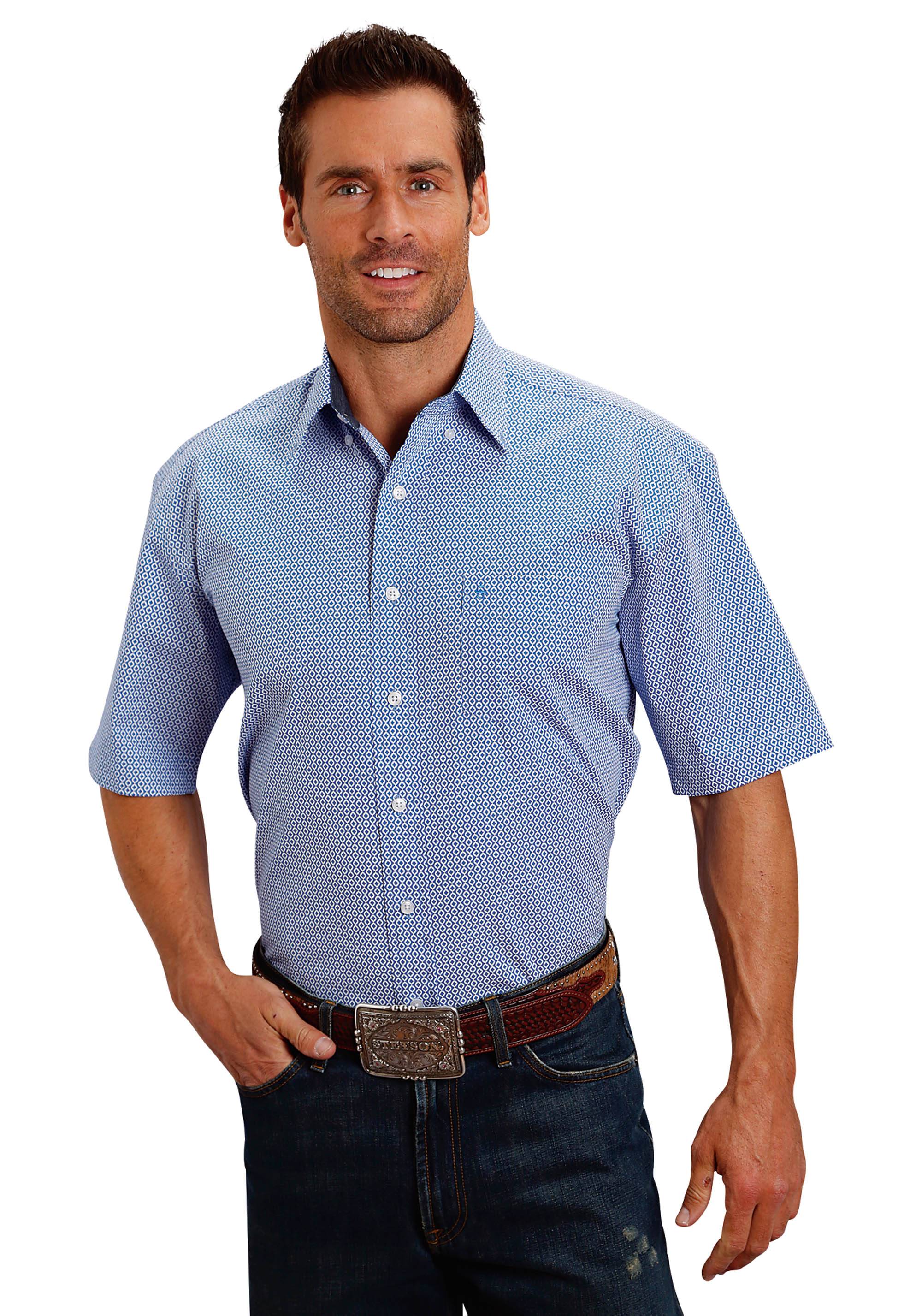 Stetson 1508 Linked Geo Short Sleeve Shirt - Mens