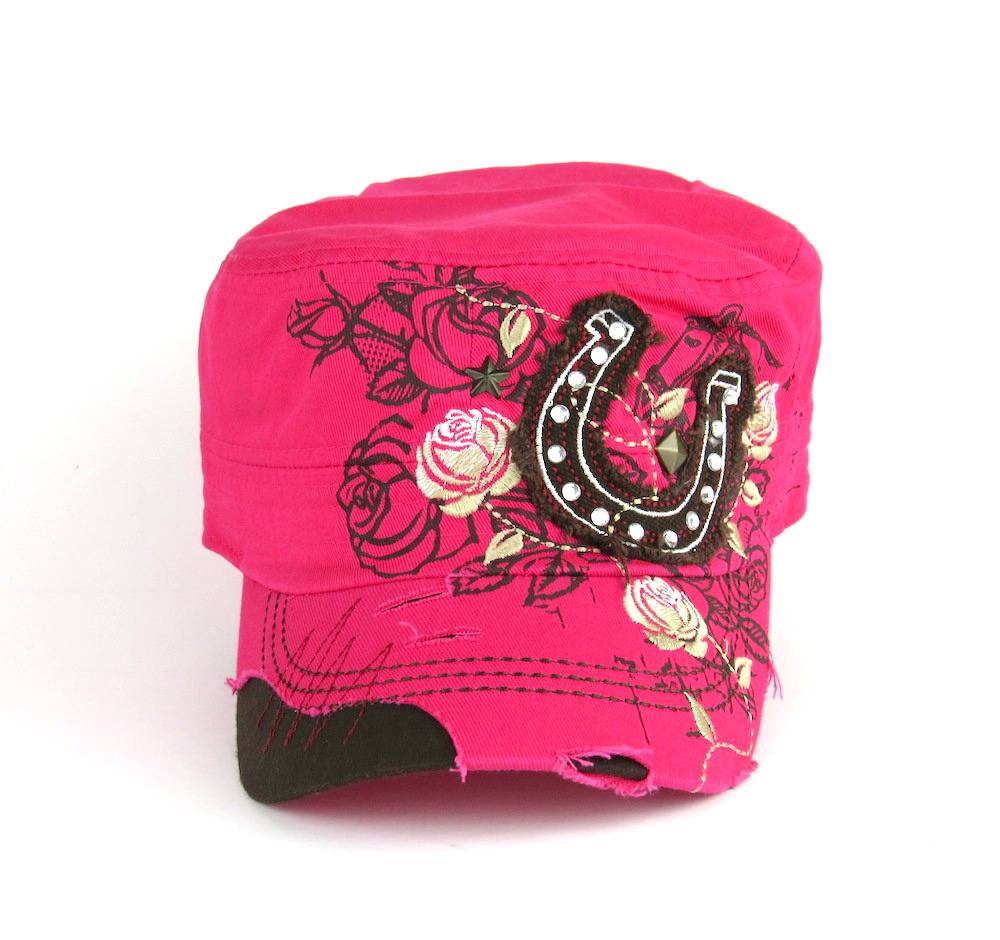 Savana Patch Army Hat - Horseshoe & Rose