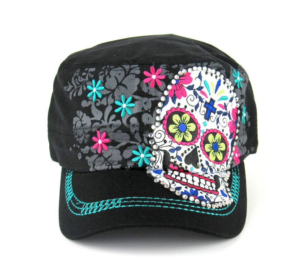 5-965661 Savana Patch Army Cap - Sugar Skull sku 5-965661