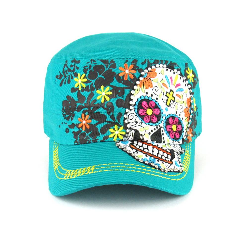 5-965662 Savana Patch Army Cap - Sugar Skull sku 5-965662