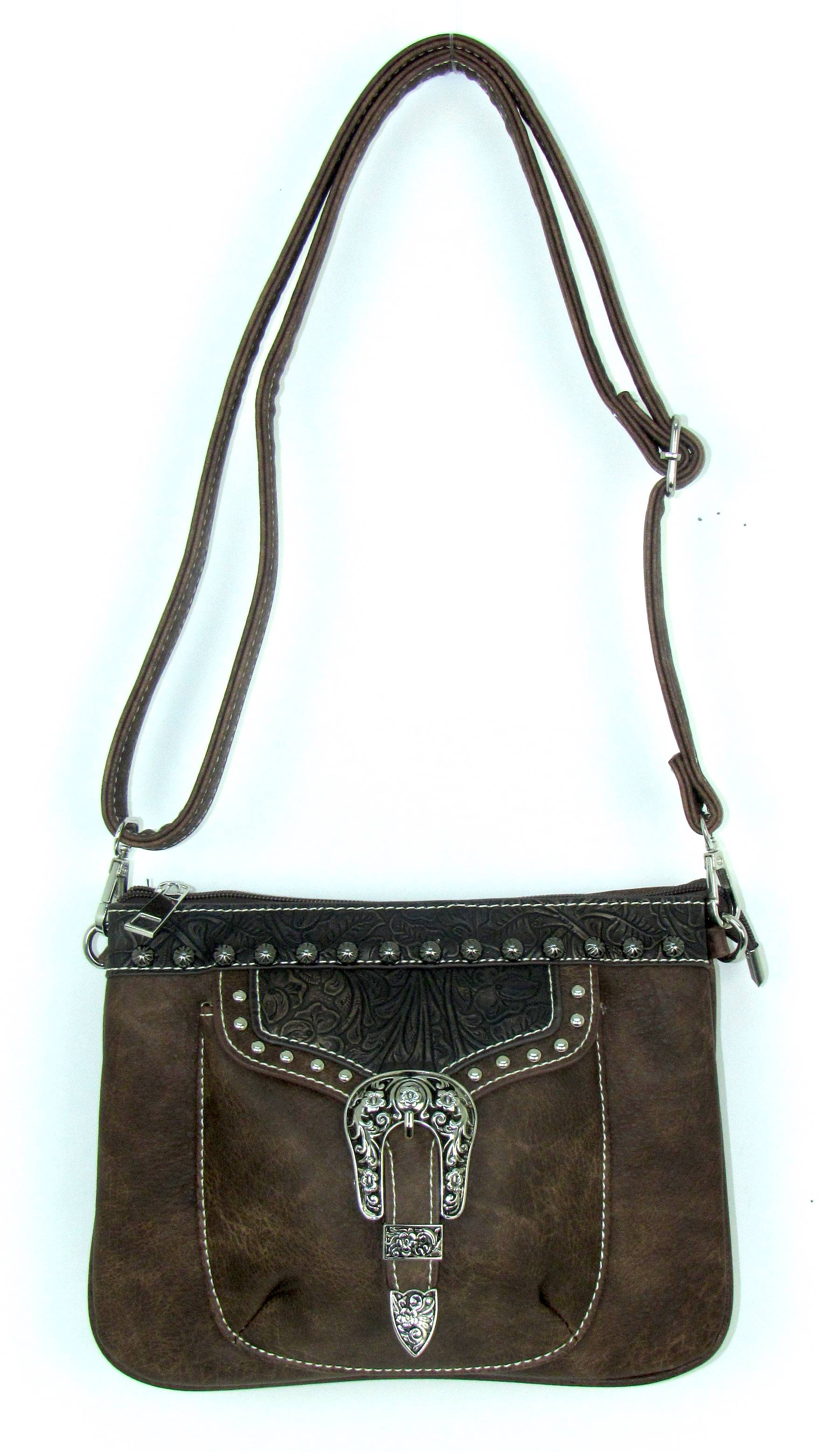 Savana Distressed Crossbody With Functional Pocket