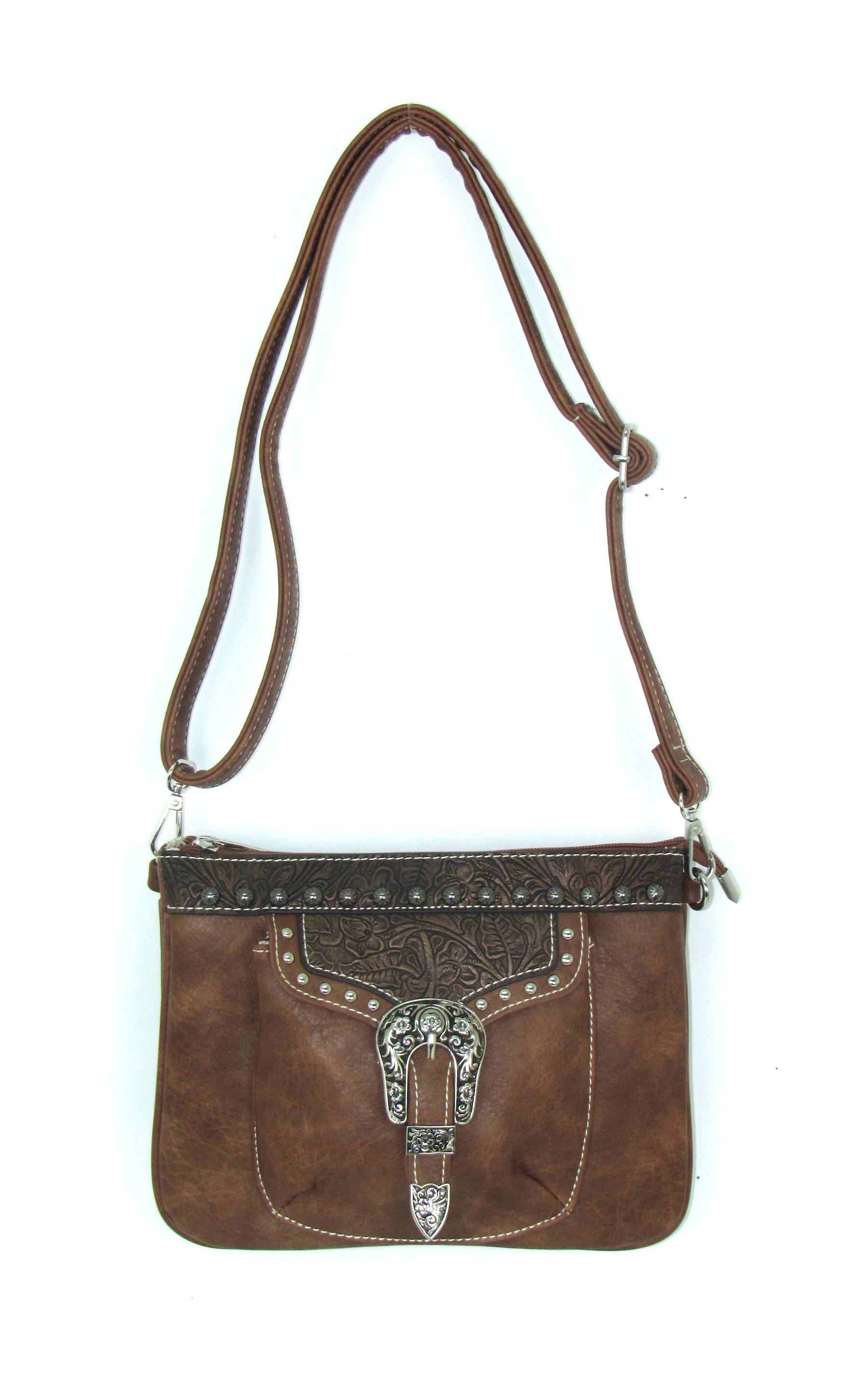 Savana Distressed Crossbody With Functional Pocket