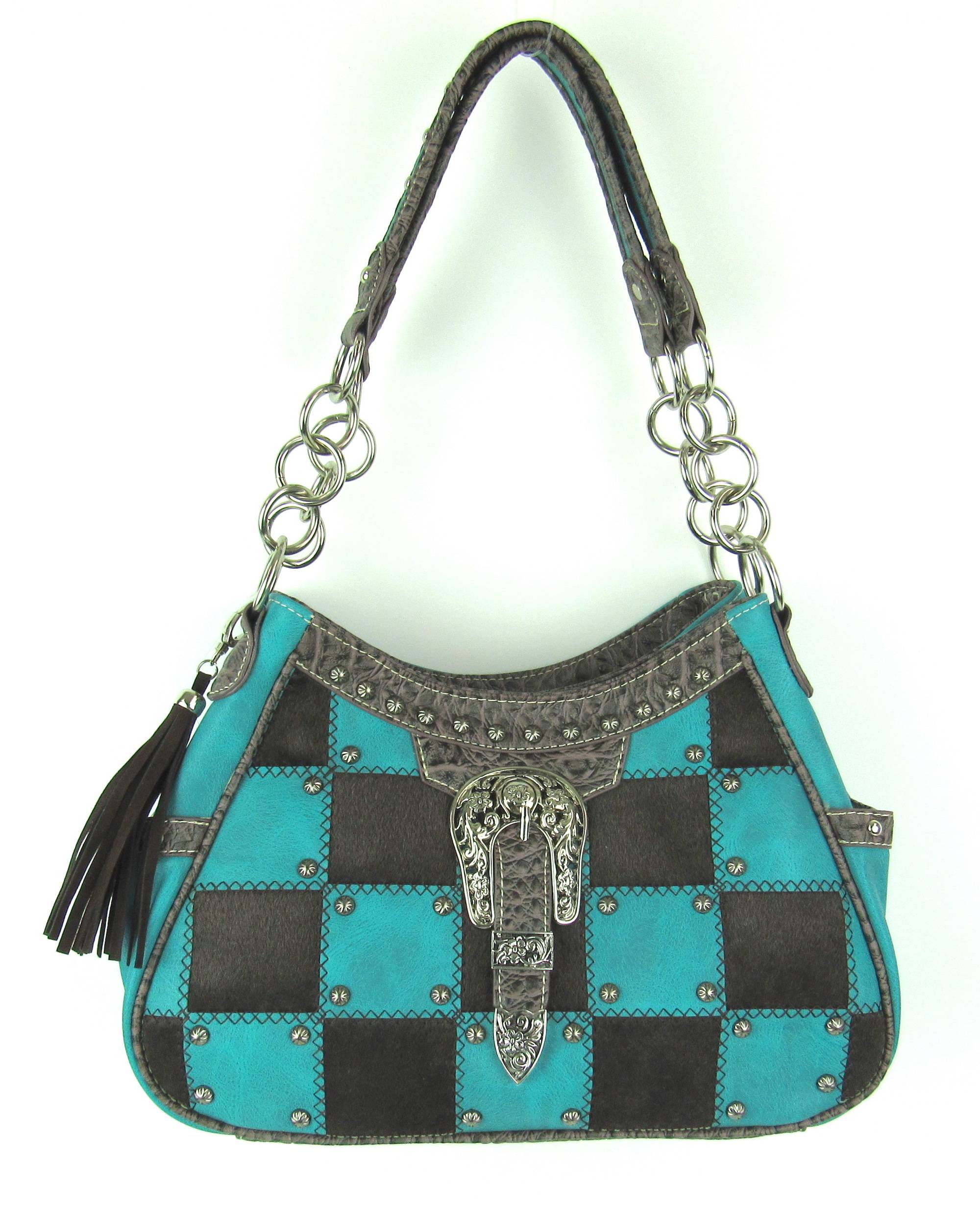 Savana Handbag With Hair-On Patchwork Design