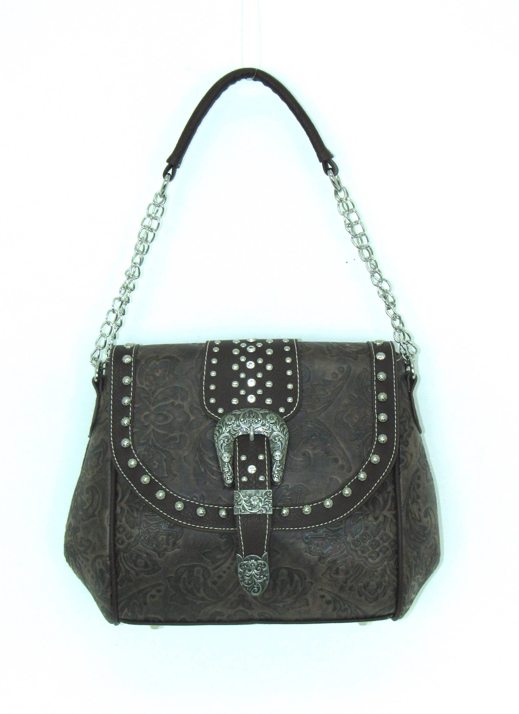 5-965858 Savana Tooled Handbag With A Zippered And Snap Clo sku 5-965858