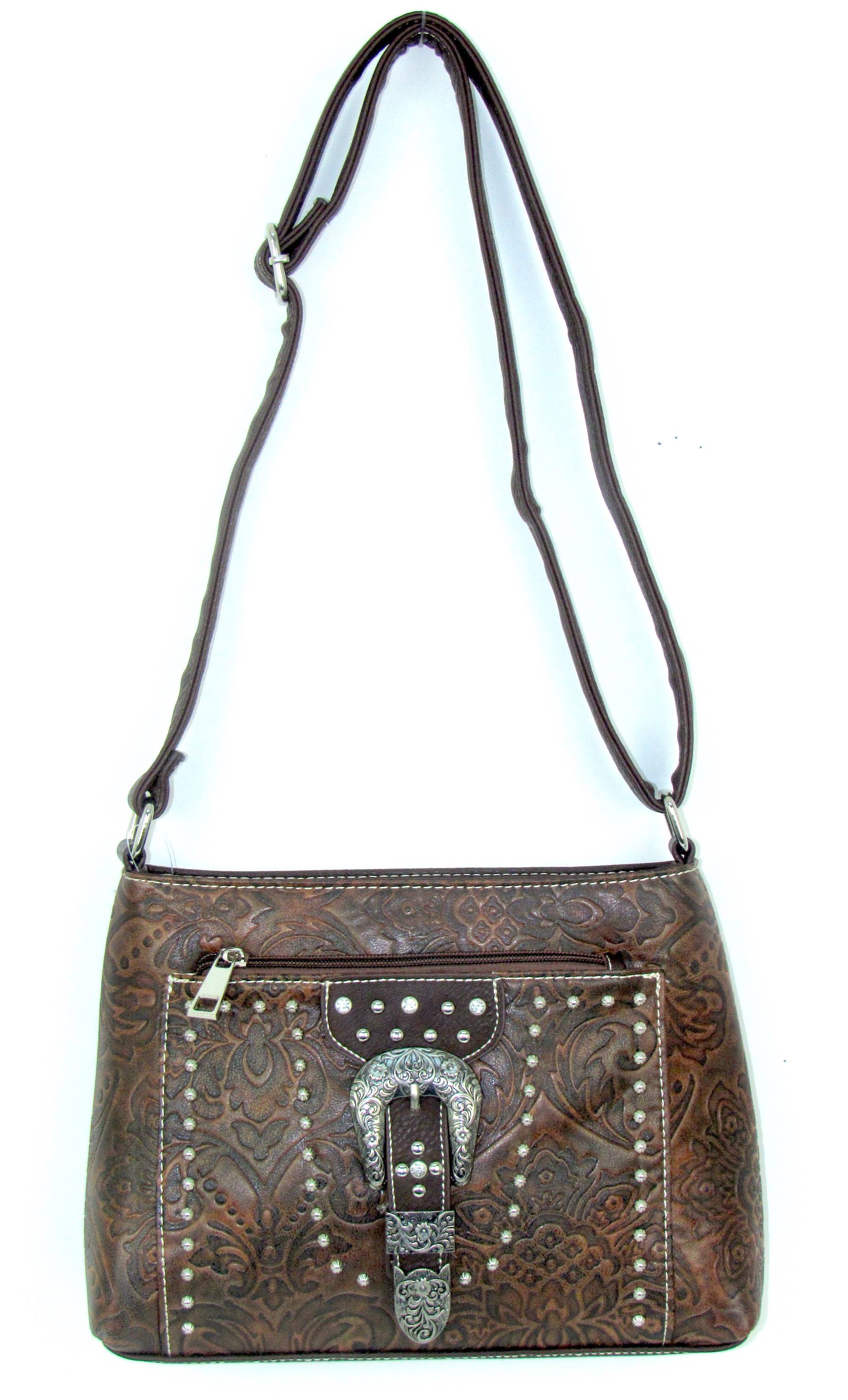 5-965863 Savana Tooled Handbag With A Zippered Pocket On Fr sku 5-965863