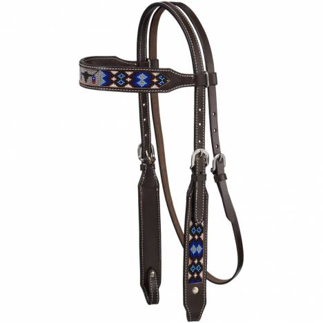 Tough-1 Beaded Longhorn Brow Headstall