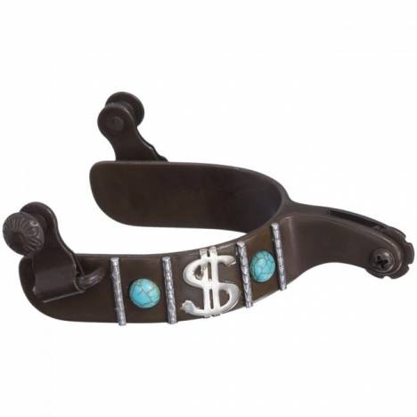 Tough-1 Turquoise Stone & Dollar Sign Spur