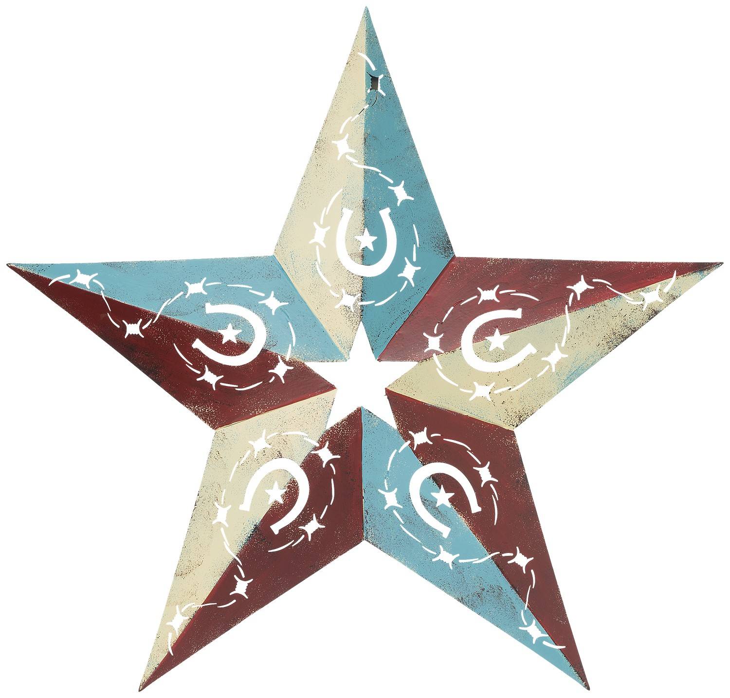 Gift Corral Star Cutout With Horseshoe Design