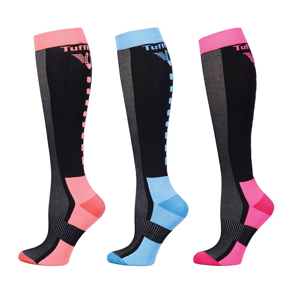 TuffRider Ventilated Neon Knee Hi Socks