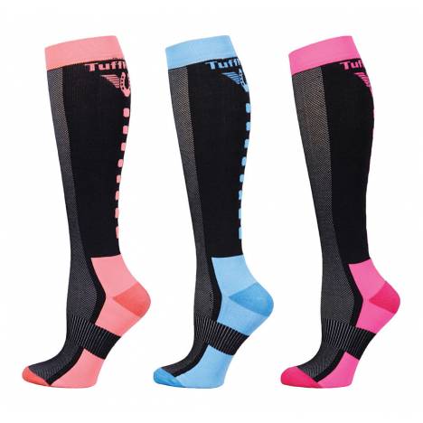 TuffRider Ventilated Neon Knee Hi Socks