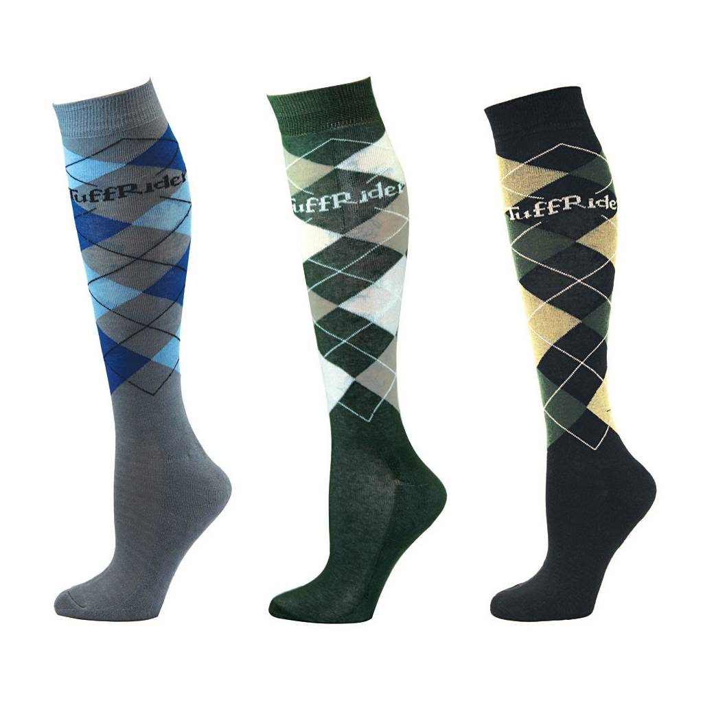 TuffRider Argyle Knee Hi Socks