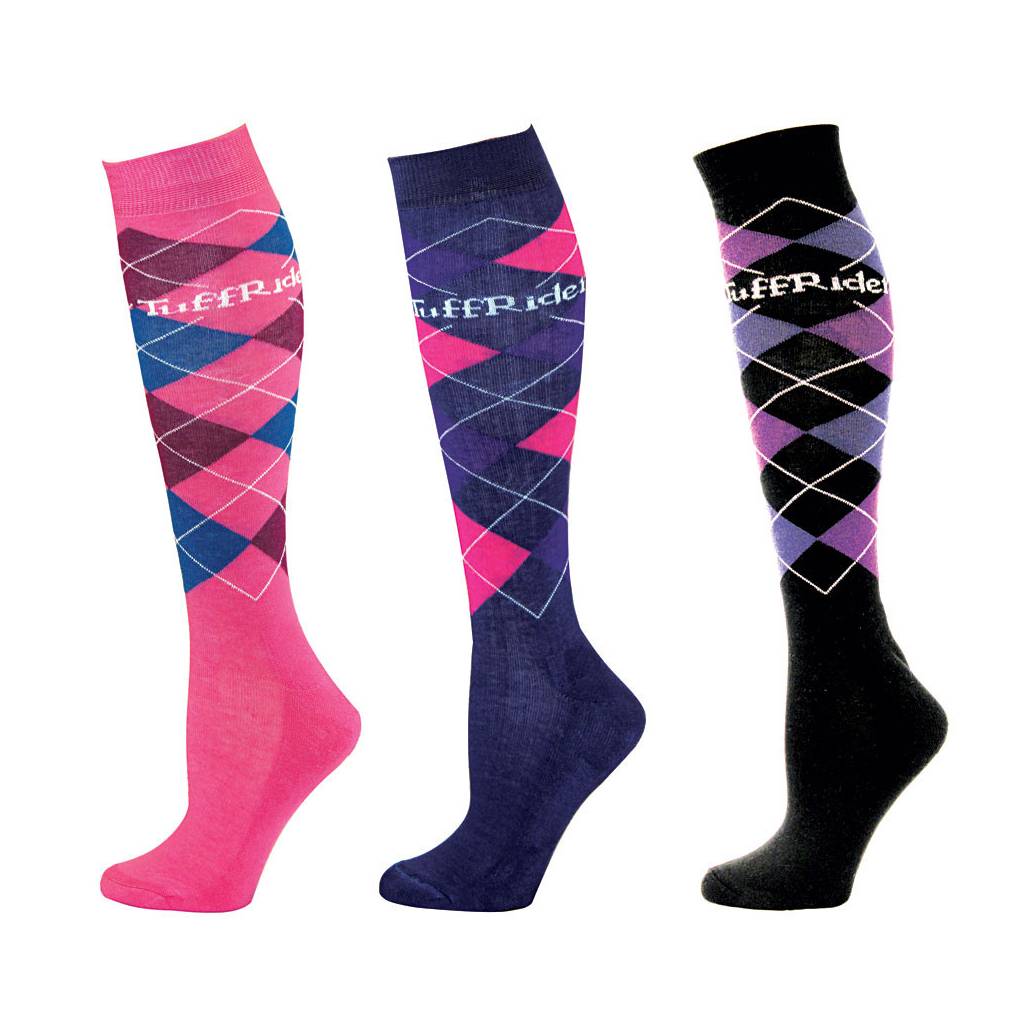 TuffRider Argyle Knee Hi Socks