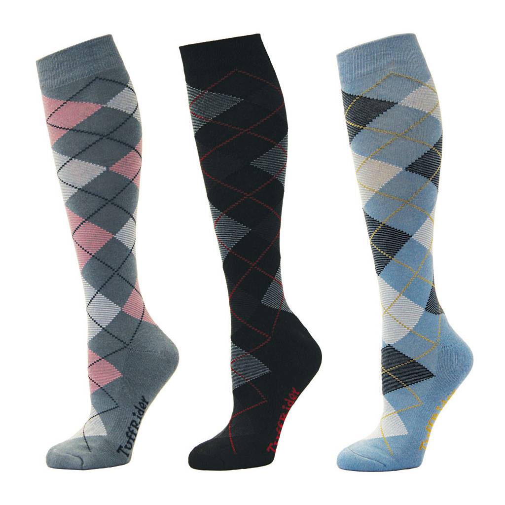 TuffRider Bamboo Argyle Knee Hi Socks