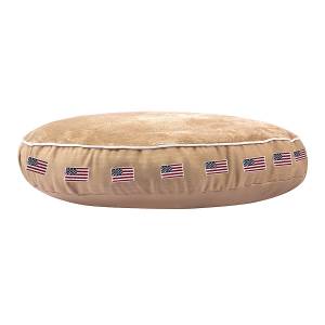 Halo American Flag Round Dog Bed