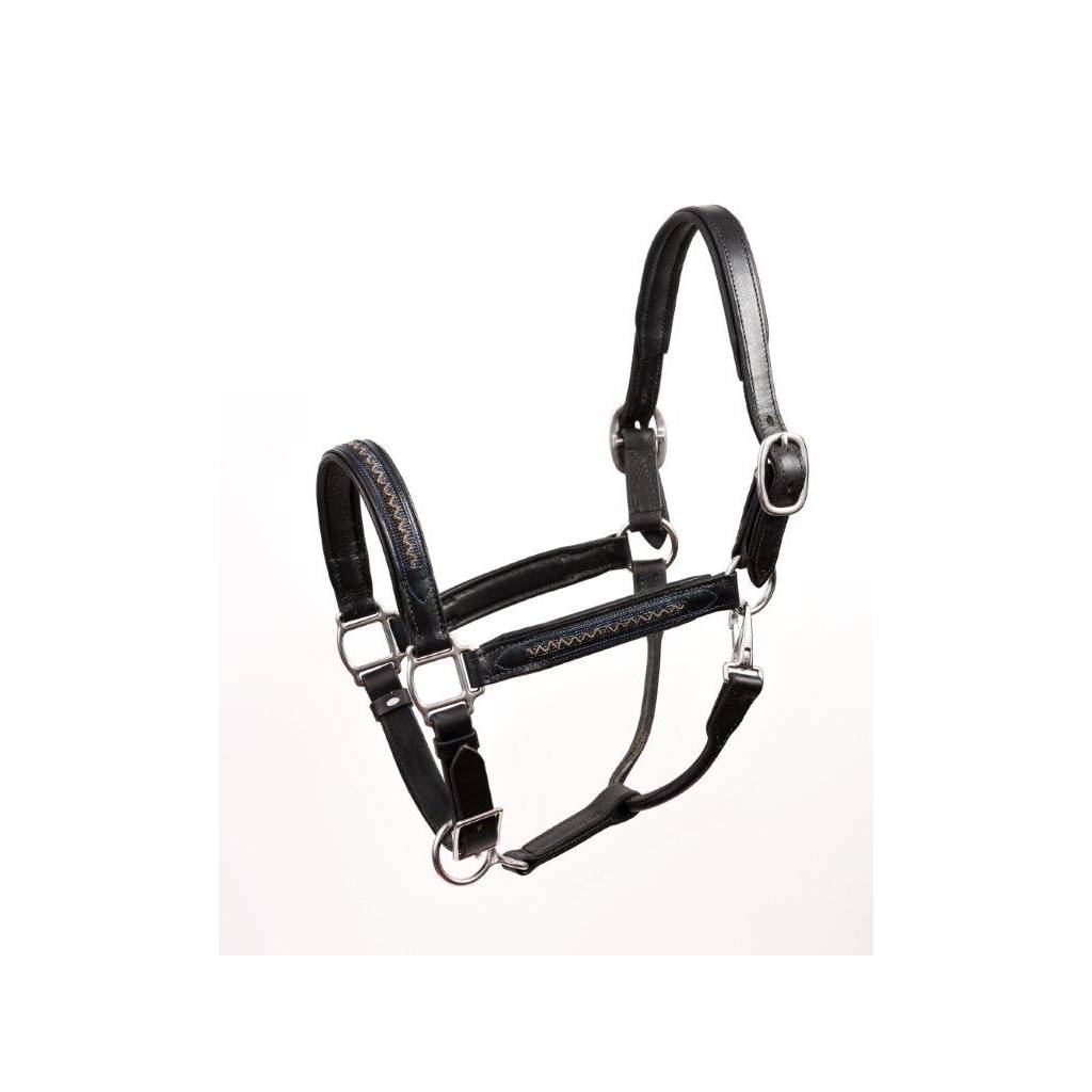 Perri's Bling Padded Leather Halter - Chevron