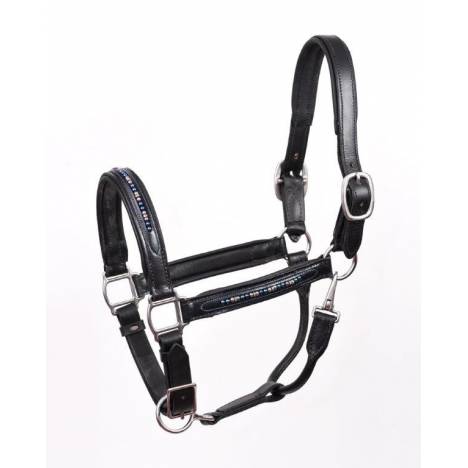 Perri's Bling Padded Leather Halter - Pearl