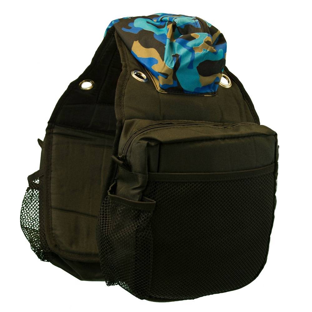 Western Saddle Bag - Blue Camo