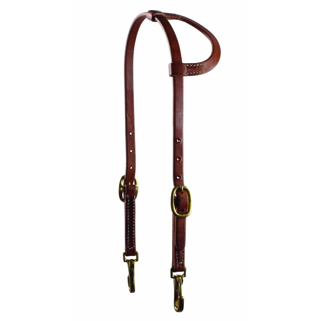 Schutz by Professionals Choice Flat Ear Brass Snap Headstall