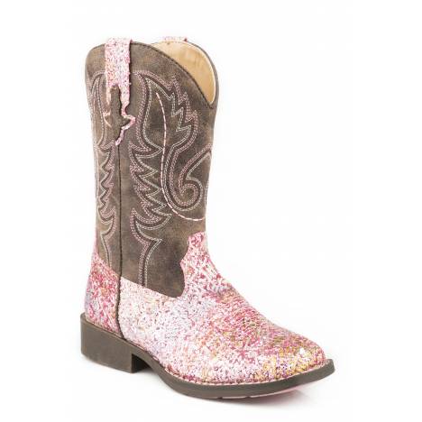 Roper Glitter Aztec Boot - Kids - Pink - Brown