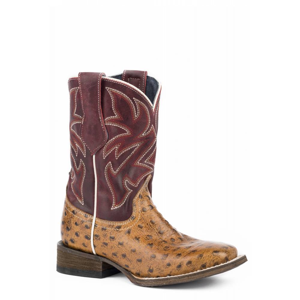 Roper Ozzie Square Toe Exotic Western BootsKids