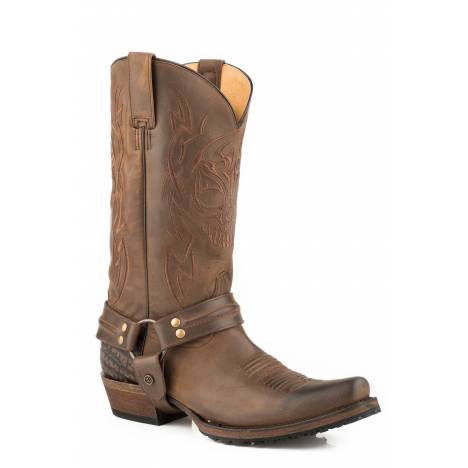 Roper Skull Lug Boot - Mens - Oil Brown