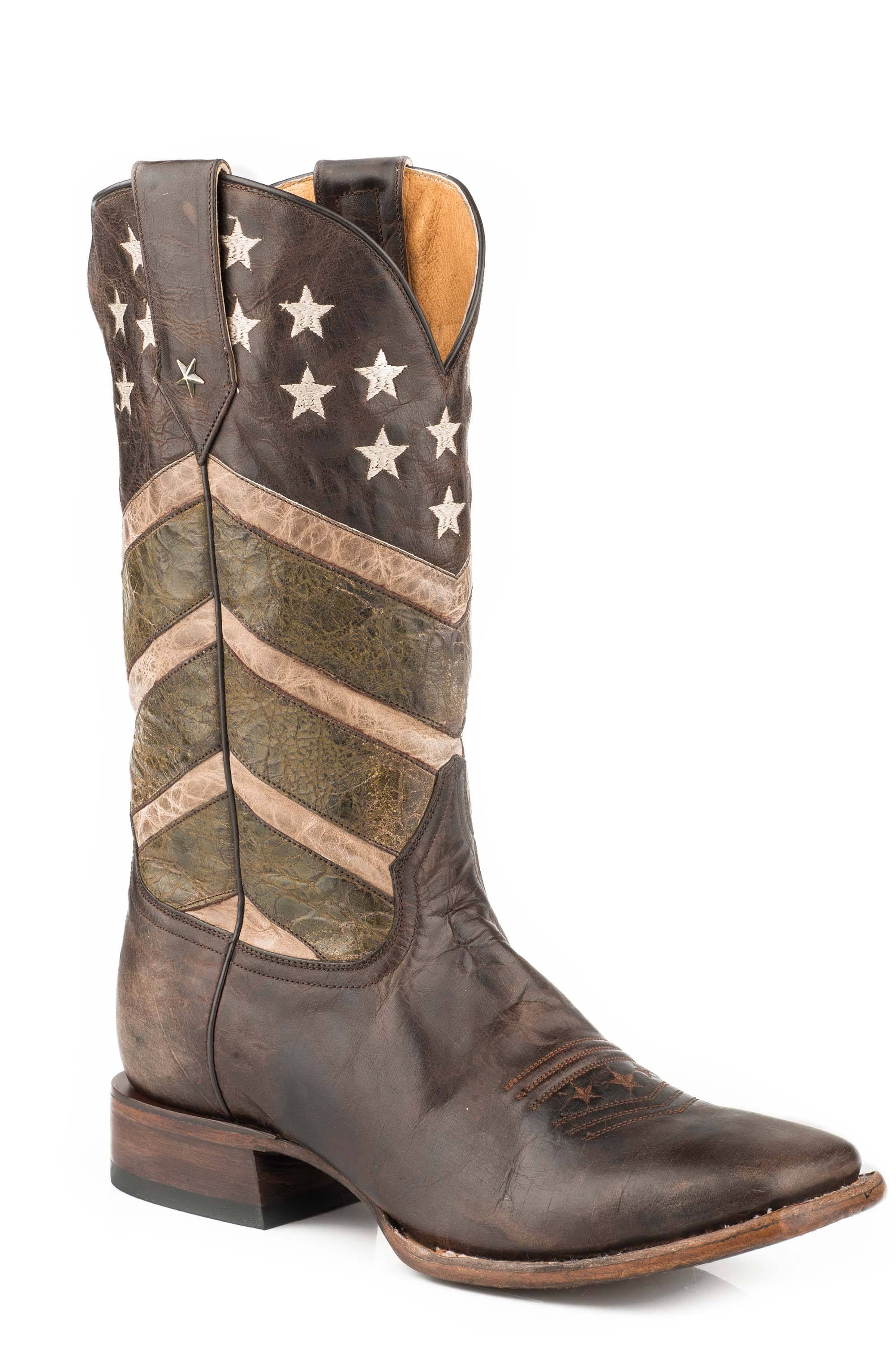 Roper Womens Vintage Americana Flag Work Boot