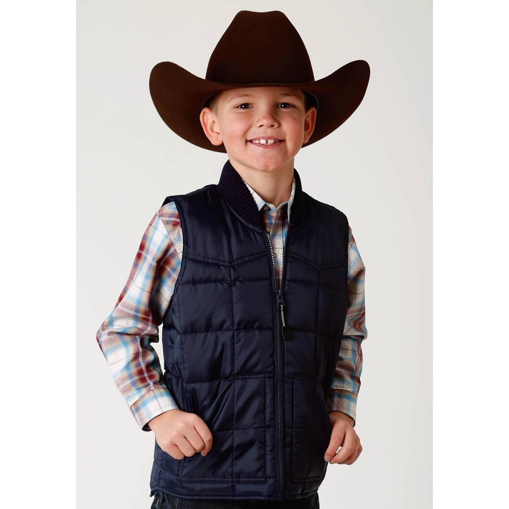 Roper Rangegear Down Vest- Boys-Blue