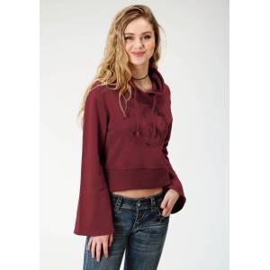Roper French Terry Cotton Hoodie-Ladies-Wine