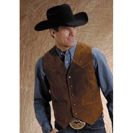 Roper Men's Big Man Suede Vest - Light Brown