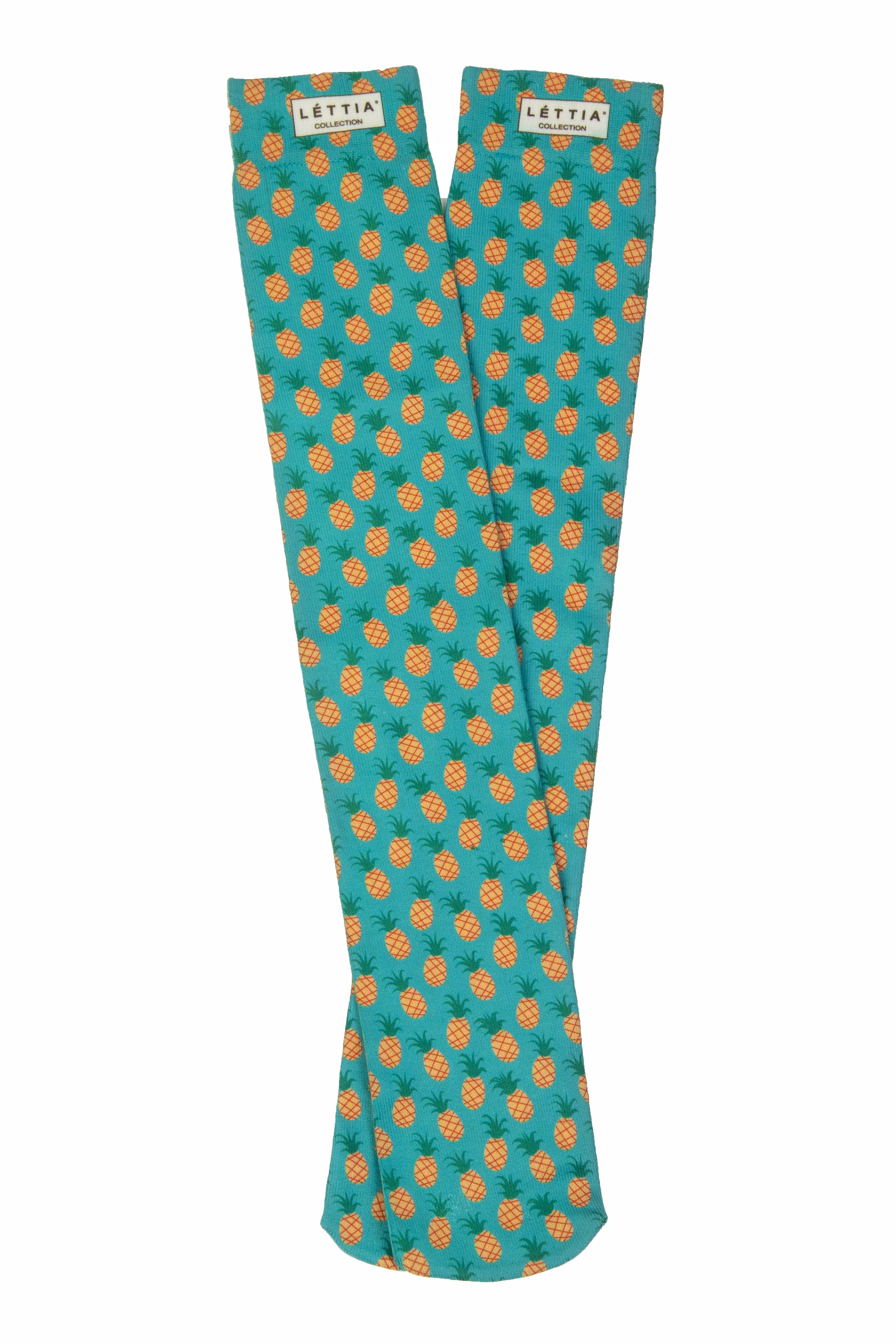 Lettia Pineapple Nylon Spandex Boot Sock