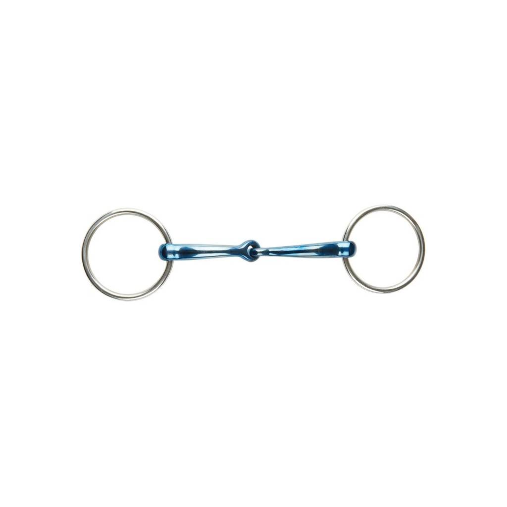 JP Korsteel Blue Steel Jointed Loose Ring Snaffle Bit