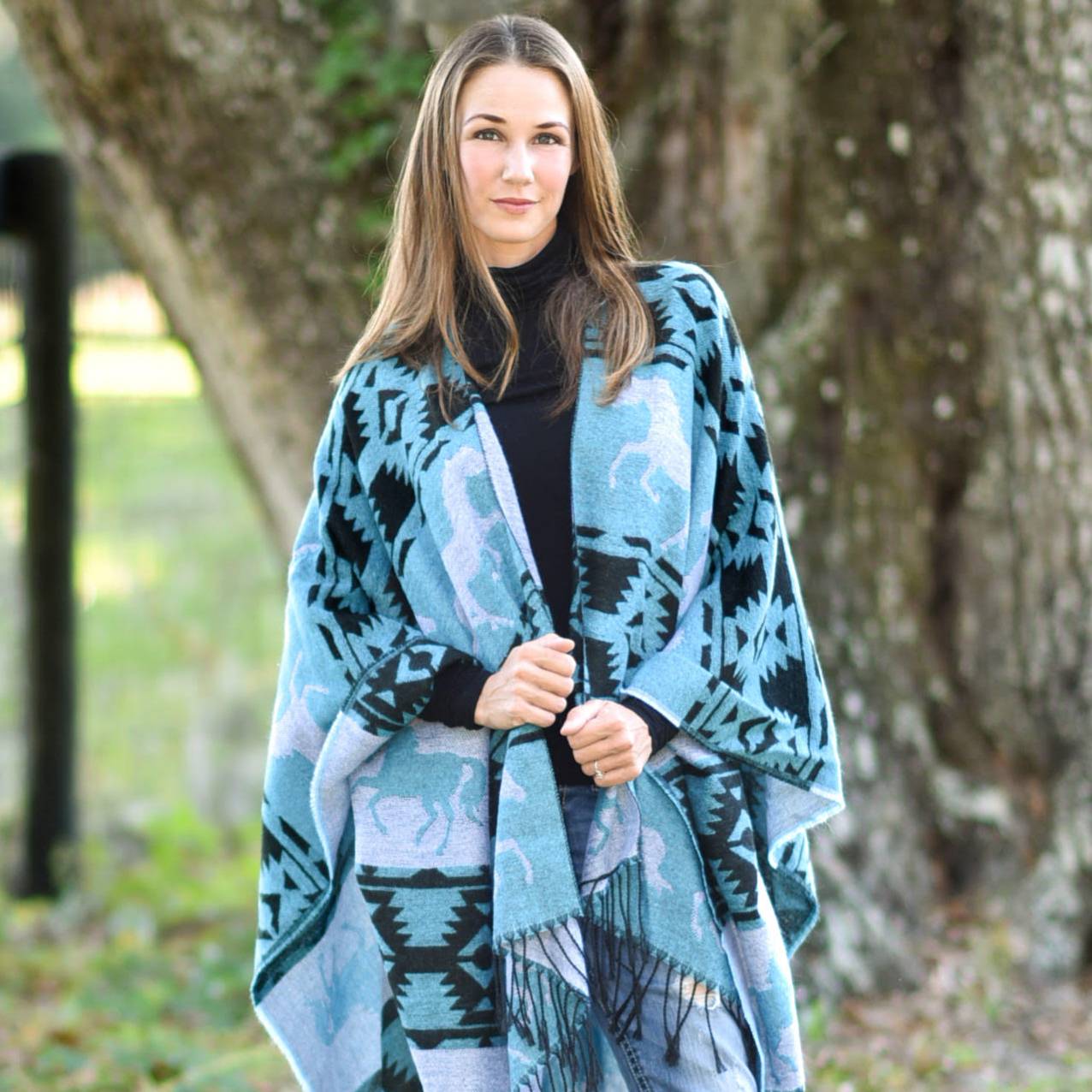 Lila Southwestern Pashmina Scarf