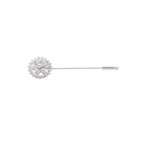 Horze Flower Crystal Silver Stock Pin