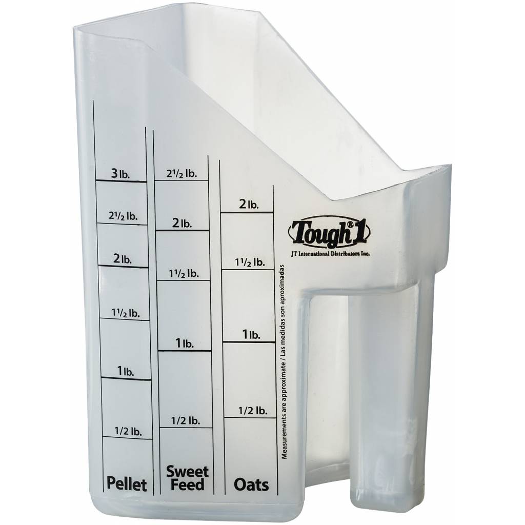 Tough-1 Feed Scoop with Measurements