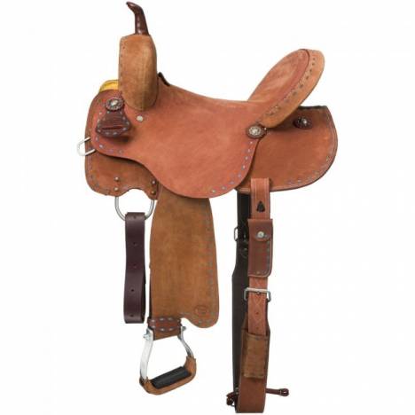 Royal King Medina Buckstitch Roughout Barrel Saddle