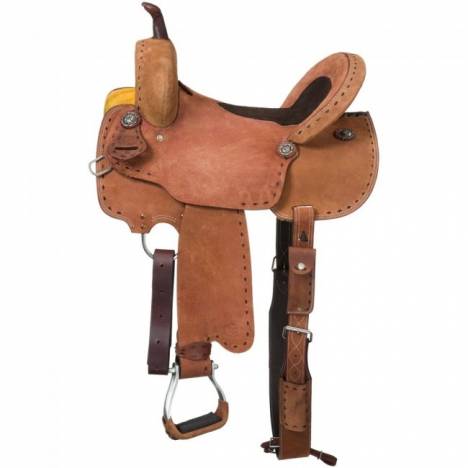 Royal King Branson Buckstitch Roughout Barrel Saddle