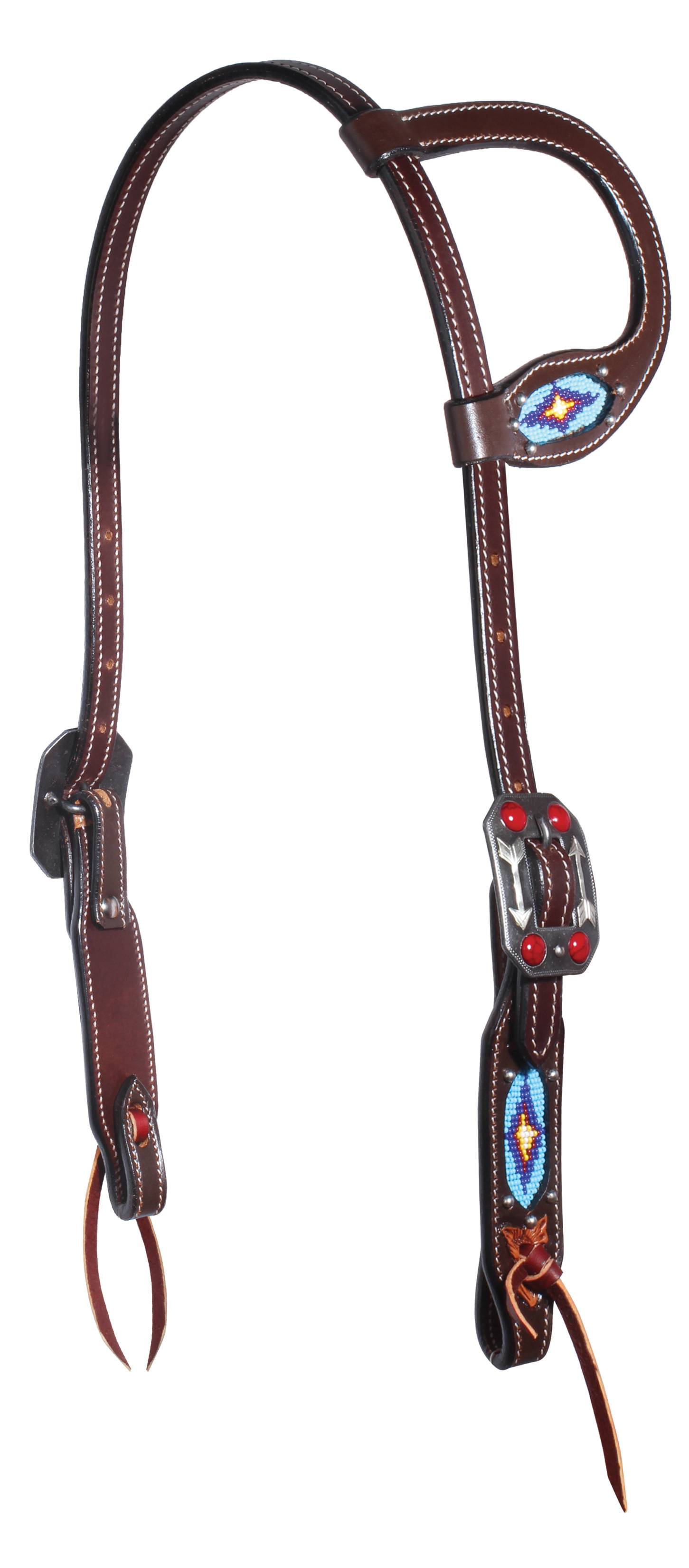 3P1008D Professionals Choice Beaded One-Ear Headstall sku 3P1008D