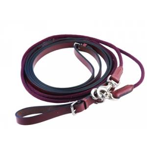Henri De Rivel Round Nylon/Leather Draw Reins