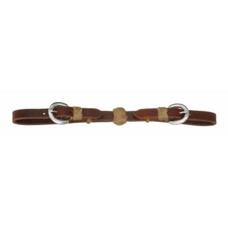 Royal King Leather Curb Strap with Rawhide Ball