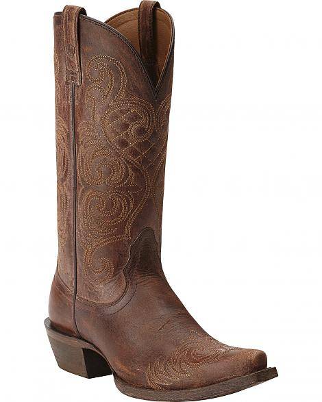 Ariat Bright Lights Snip Toe Western Boots Ladies Old West Brown