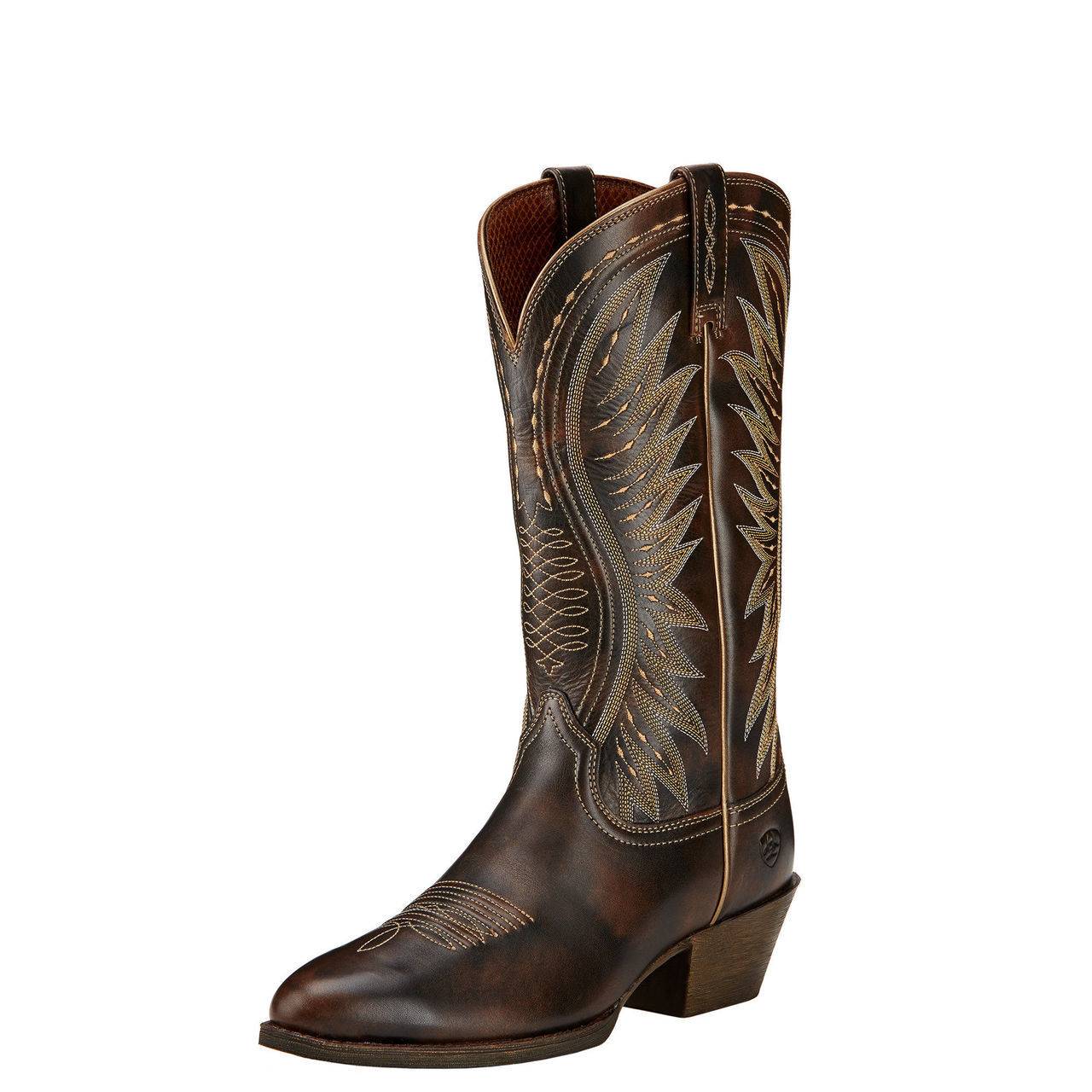 Ariat Ammorette Round Toe Western Boots Ladies Brushed Brown