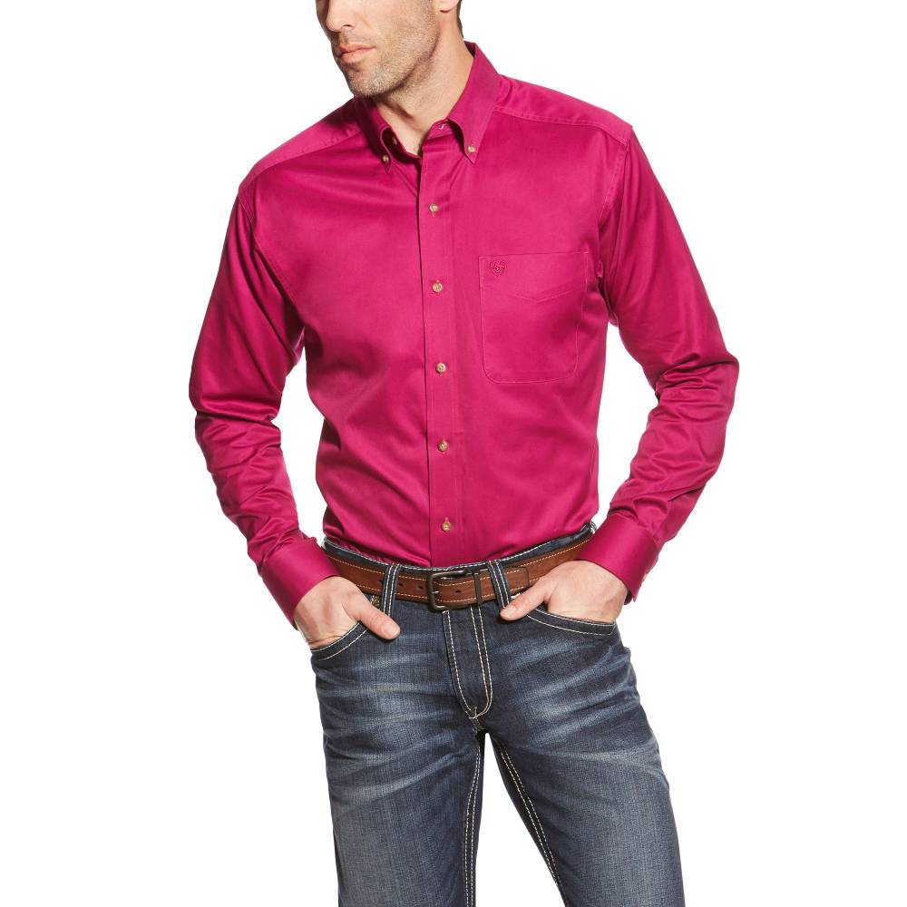 Ariat Fitted Solid Twill Shirt Mens Alpine Violet